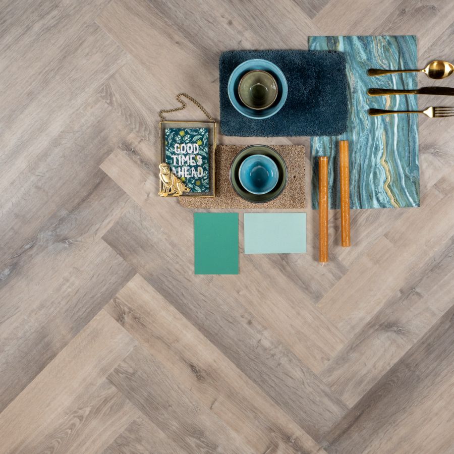 Mist Herringbone/Visgraat PVC plak