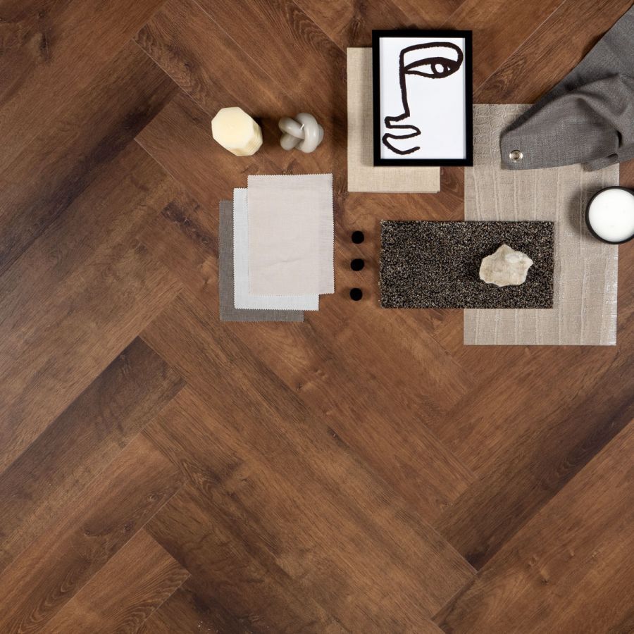 Dawn Herringbone/Visgraat PVC plak