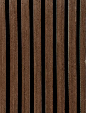 29€ Akoestische WandPanelen Walnoot Lattenwand Met zwarte Vilt 270x60 cm