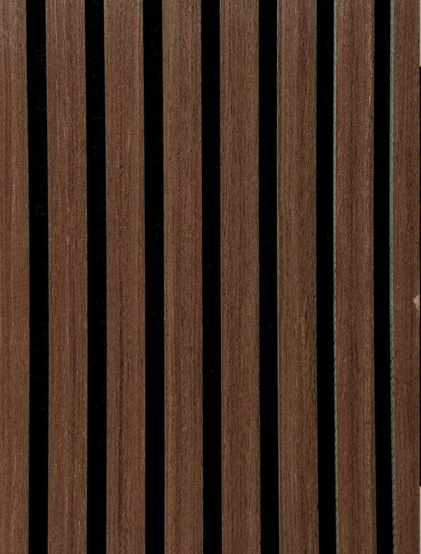 29€ Akoestische WandPanelen Walnoot Lattenwand Met zwarte Vilt 270x60 cm