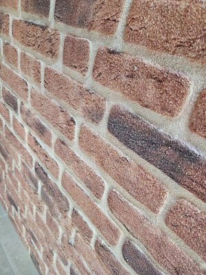 3D wandpaneel | Baksteenstrip | Raja rood bruin | 50x100cm