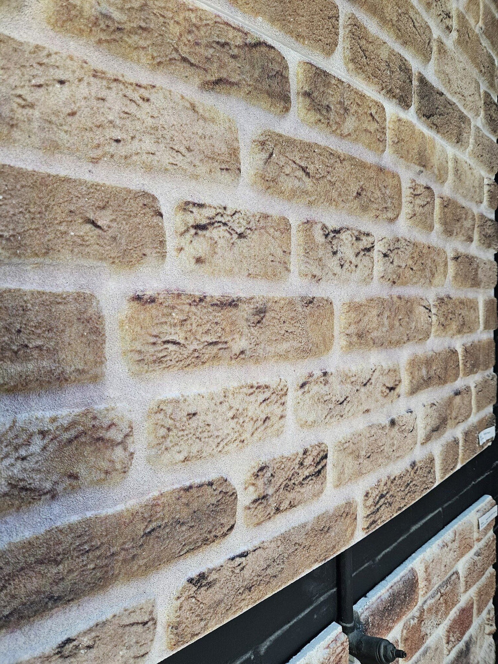 3D wandpaneel | Baksteenstrip | Suelo goud | 50x100cm