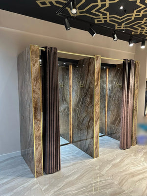 PVC wandpaneel | 120x280 cm | Milos Brown Hoogglans