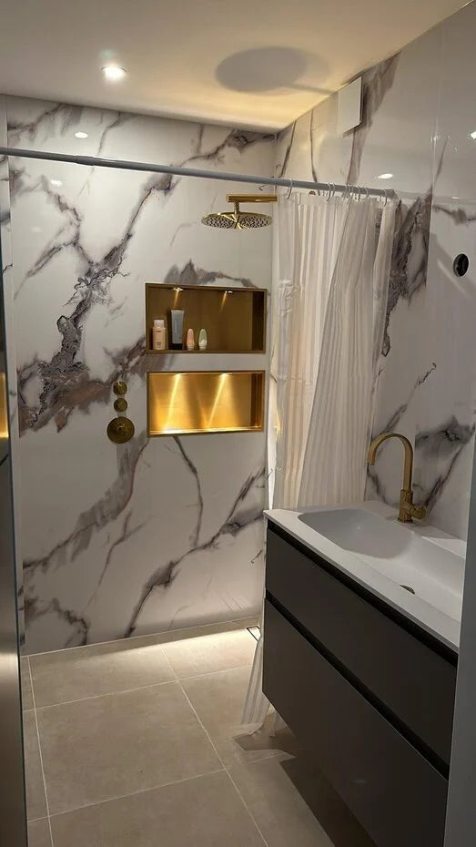 PVC wandpaneel | 120x280 cm | Calacatta Gold Hoogglans