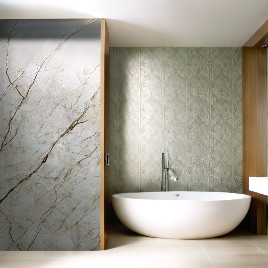 PVC wandpaneel | 120x280 cm | Crema Marfil Hoogglans