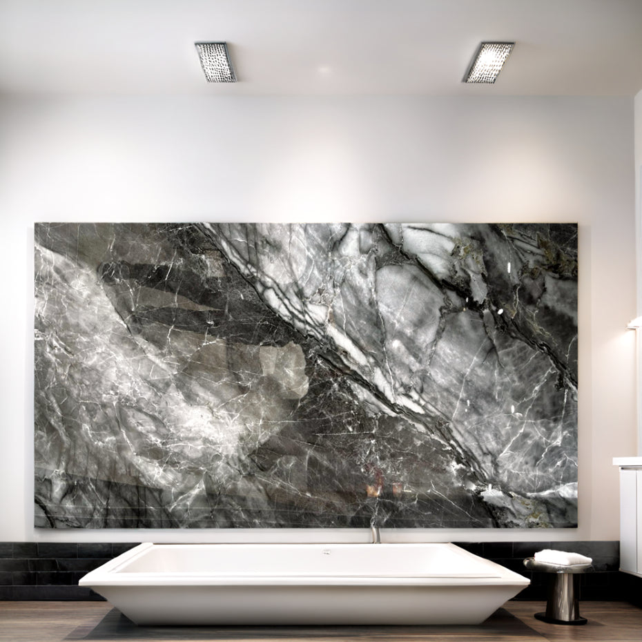 PVC wandpaneel | 120x280 cm | Grey Stone Hoogglans