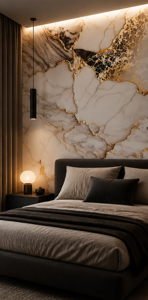 79€ PVC-Wandpaneele/122x280x3 cm/ROMA goldi glänzend