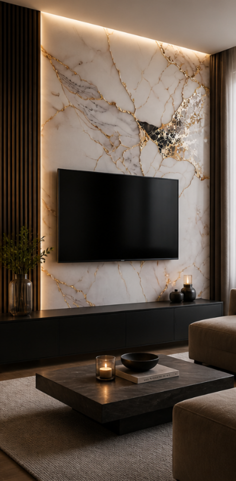 79€ PVC-Wandpaneele/122x280x3 cm/ROMA goldi glänzend