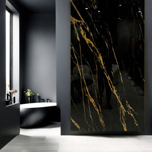 PVC wandpaneel | 120x280 cm | Ceasar Black Hoogglans