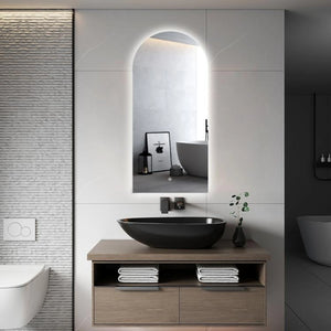ARCH Randloos toiletspiegel / badkamerspiegel met verlichting - 45x100 cm