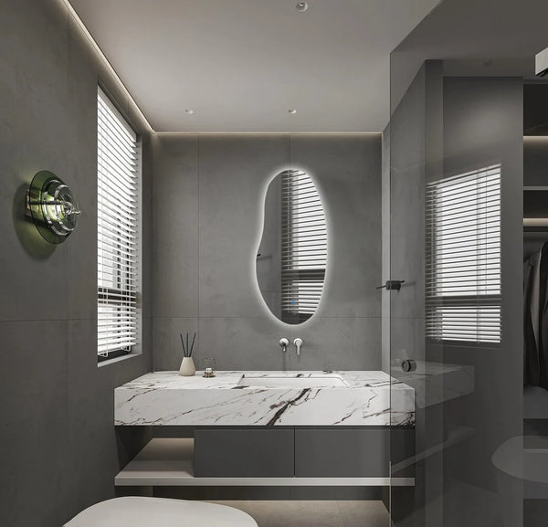 AURA Randloos toiletspiegel / badkamerspiegel met verlichting - 45x100 cm