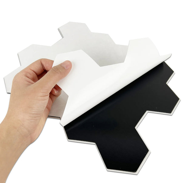 Zelfklevende tegel / plaktegel | Beige marble hexagon | 292x254x3.3mm