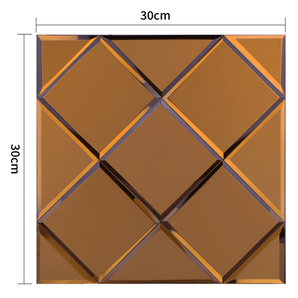 Zelfklevende tegel | Koper mat glas | 300x300x4mm