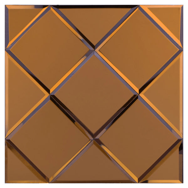 Zelfklevende tegel | Koper mat glas | 300x300x4mm