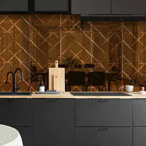 Zelfklevende tegel | Koper glas | 300x300x4mm