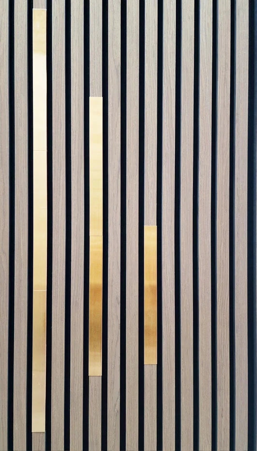 COVER Akoestische wandpaneel | 20 cm | Geborsteld Goud