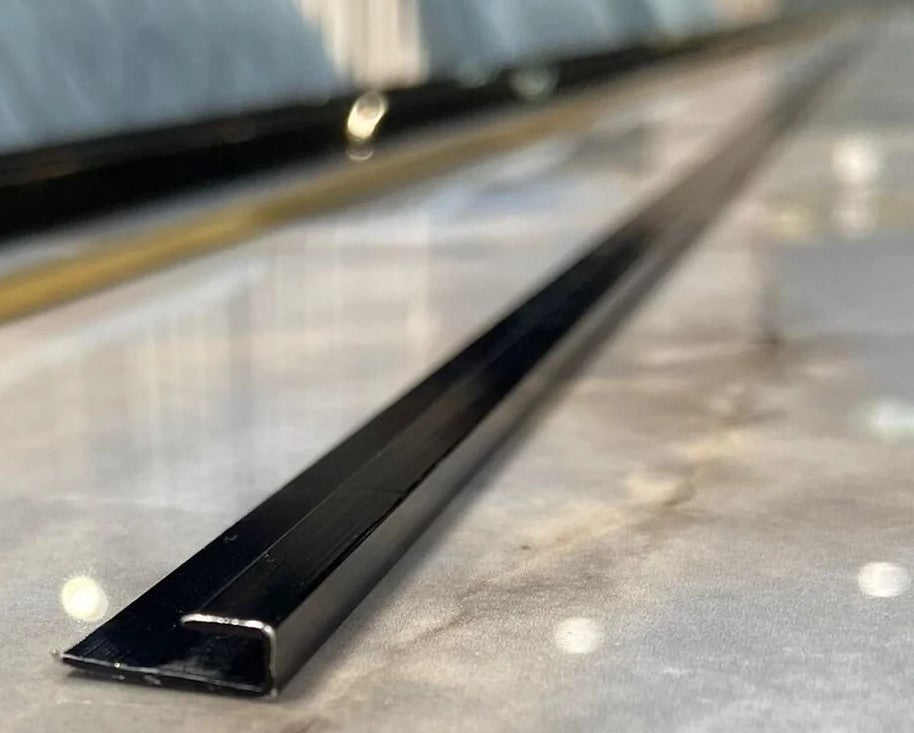 Eindprofiel PVC Wandpaneel | Zwart (280 cm)