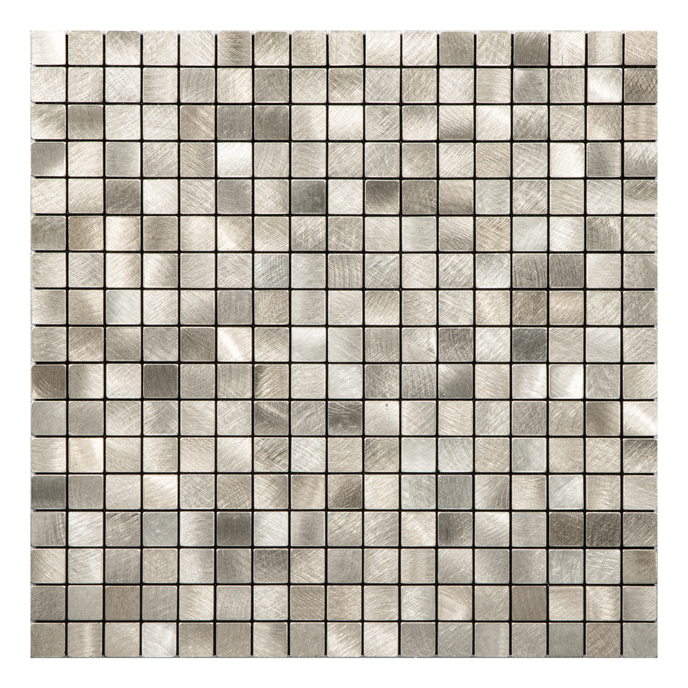 Zelfklevende tegel / plaktegel | Geborsteld goud blokjes | 265x265x4mm