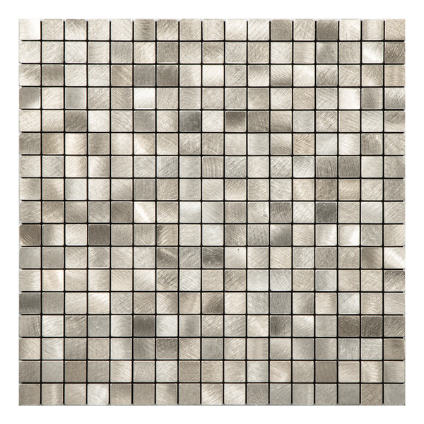 Zelfklevende tegel / plaktegel | Geborsteld goud blokjes | 265x265x4mm