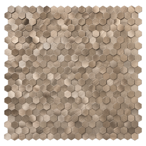 Zelfklevende tegel | Brons hexagon | 308x298x4mm