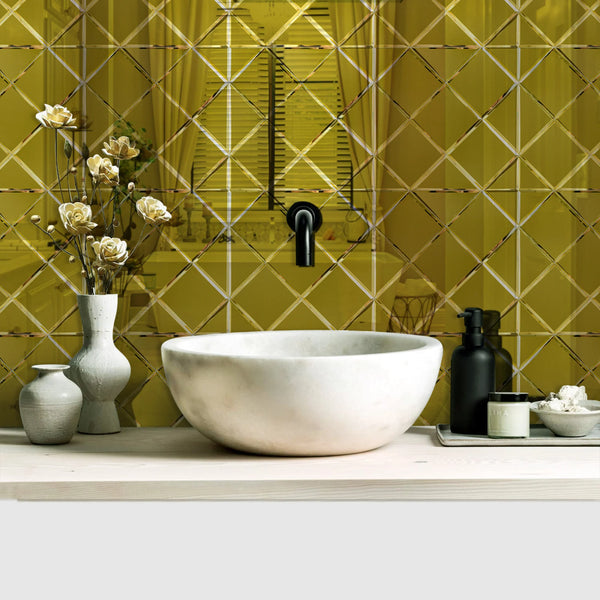 Zelfklevende tegel | Goud glas | 300x300x4mm