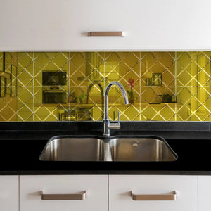 Zelfklevende tegel | Goud glas | 300x300x4mm