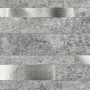 Zelfklevende tegel | Grijs zilver natuursteen wildverband | 303x298x4mm