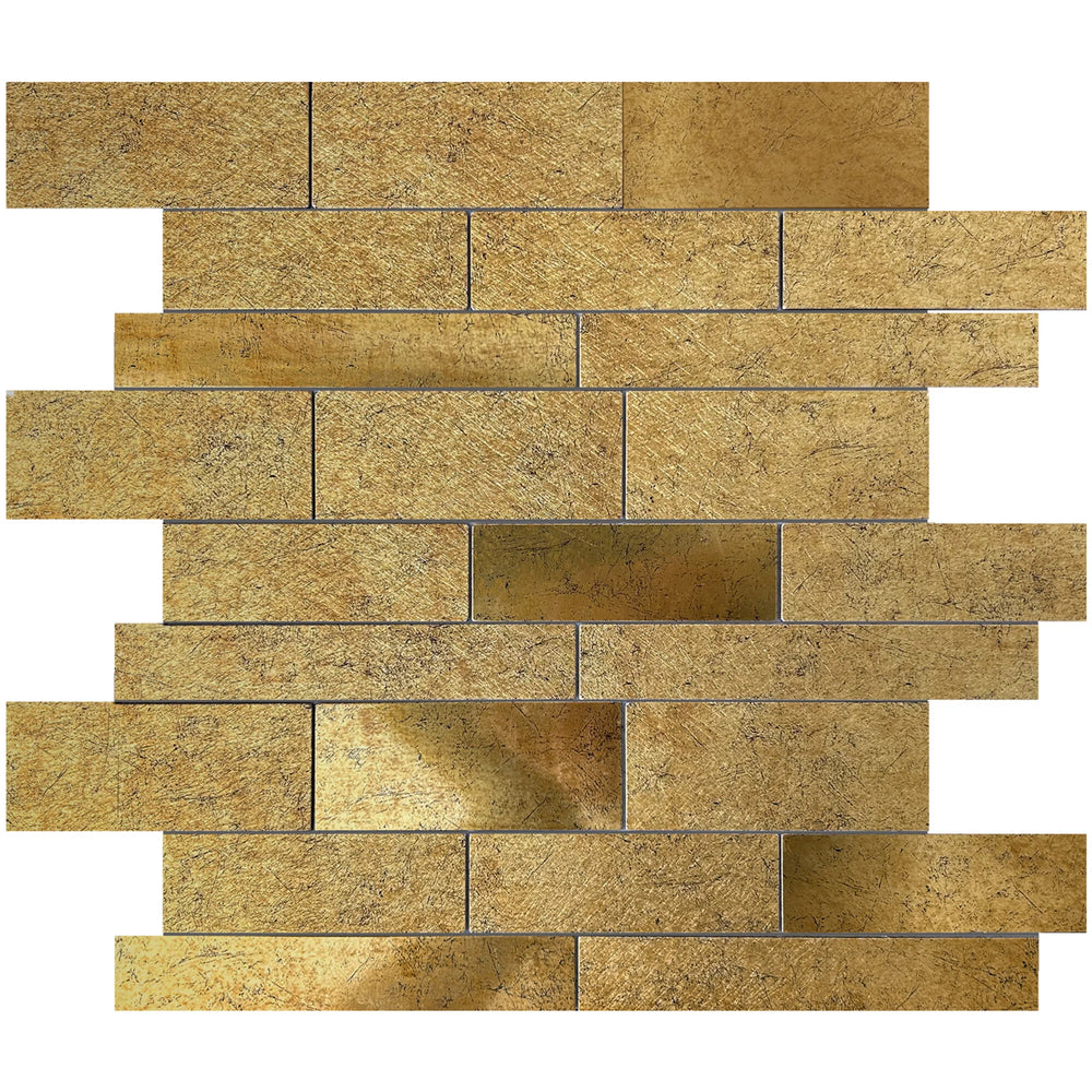 Zelfklevende tegel / plaktegel | Koper natuursteen wildverband | 300x300x3.5mm