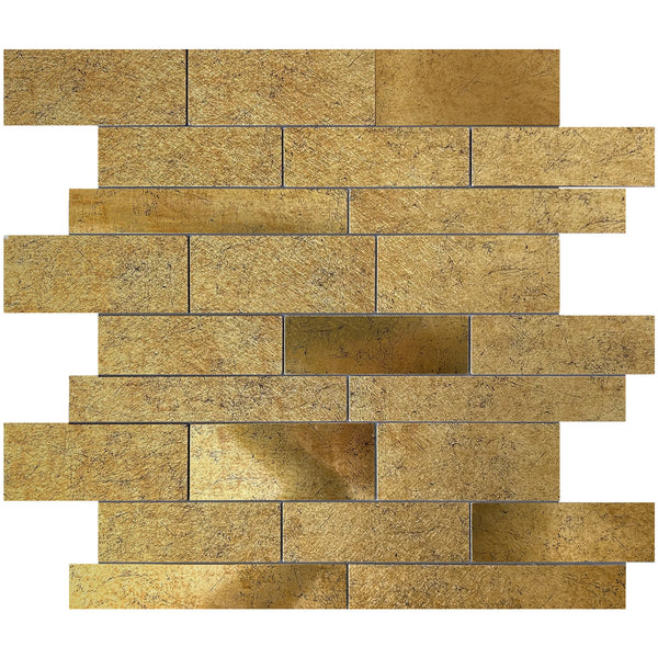 Zelfklevende tegel / plaktegel | Koper natuursteen wildverband | 300x300x3.5mm