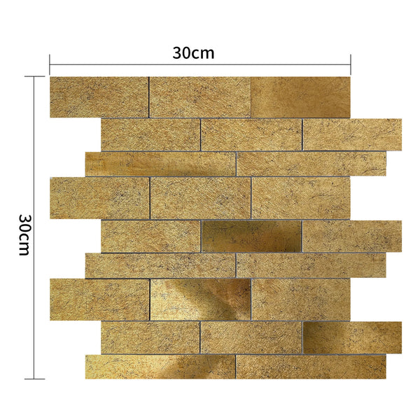 Zelfklevende tegel / plaktegel | Koper natuursteen wildverband | 300x300x3.5mm