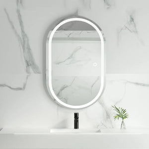 LINA Wit badkamerspiegel met verlichting - 40x80 cm