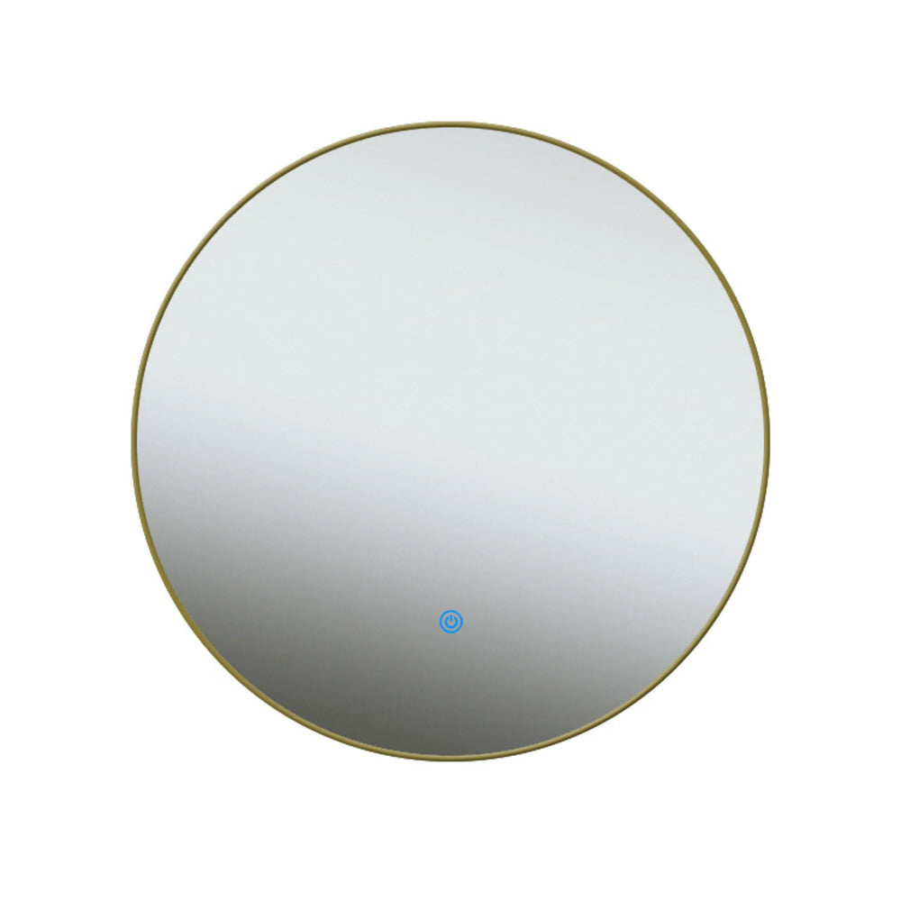 LUNA Goud badkamerspiegel met verlichting - 100 cm
