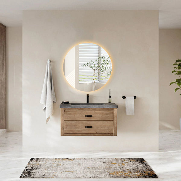 LUNA Randloos badkamerspiegel met verlichting - 80 cm