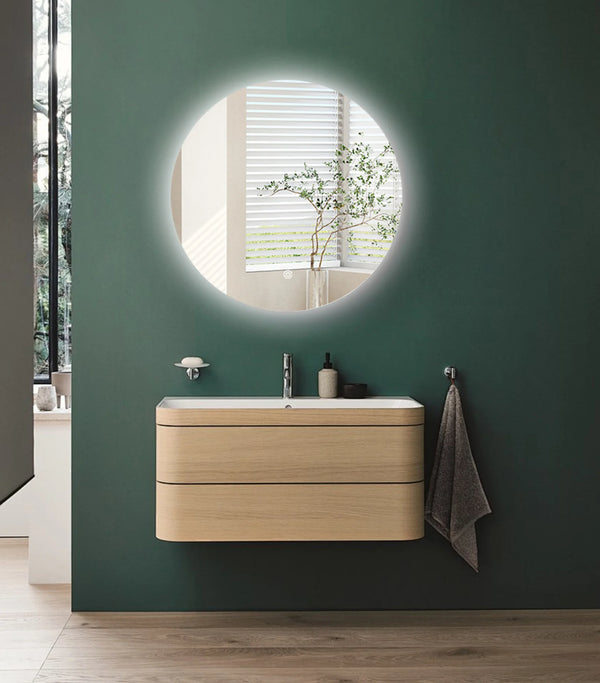 LUNA Randloos badkamerspiegel met verlichting - 80 cm