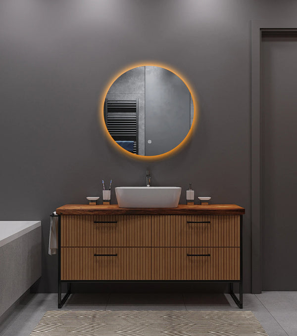 LUNA Randloos badkamerspiegel met verlichting - 80 cm