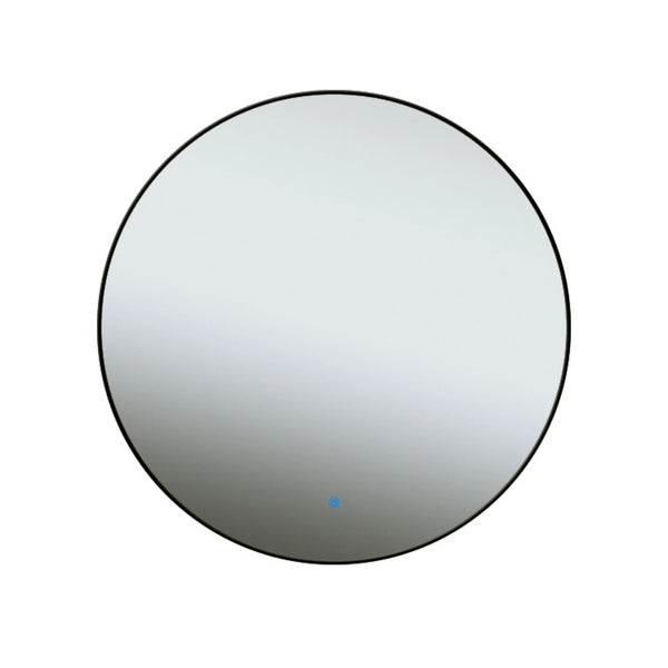 LUNA Zwart badkamerspiegel met verlichting - 40 cm