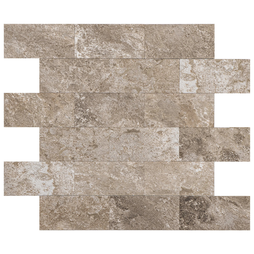 Zelfklevende tegel / plaktegel | Taupe natuursteen | 295x288x3.3mm