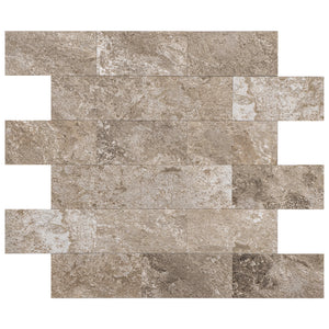 Zelfklevende tegel / plaktegel | Taupe natuursteen | 295x288x3.3mm