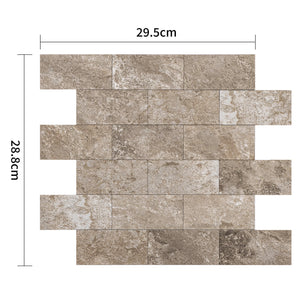 Zelfklevende tegel / plaktegel | Taupe natuursteen | 295x288x3.3mm