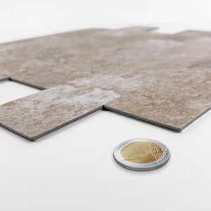 Zelfklevende tegel / plaktegel | Taupe natuursteen | 295x288x3.3mm