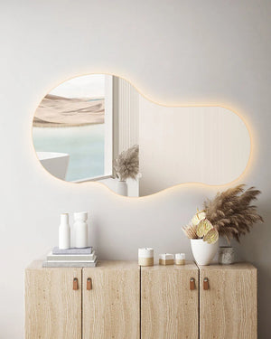 NEBULA Randloos toiletspiegel / badkamerspiegel met verlichting - 120 cm