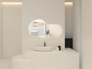 NEBULA Randloos toiletspiegel / badkamerspiegel met verlichting - 120 cm