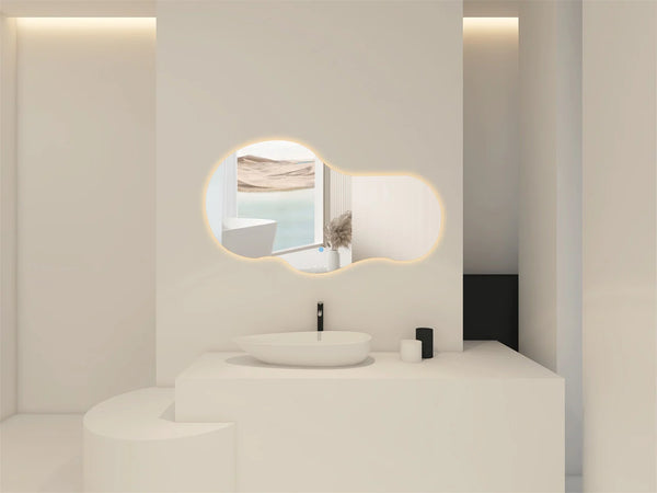 NEBULA Randloos toiletspiegel / badkamerspiegel met verlichting - 120 cm