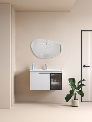 NOVA Randloos toiletspiegel / badkamerspiegel met verlichting - 100 cm