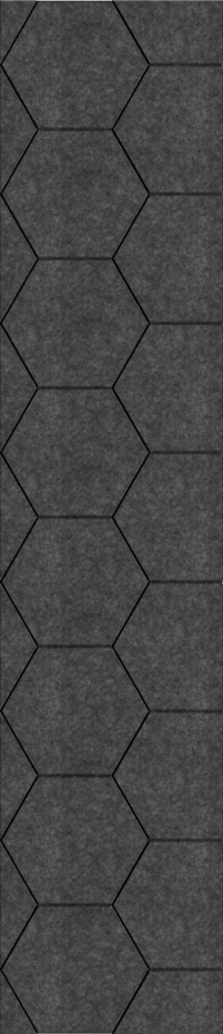 HEXAGON Viltpaneel | Donker Grijs | 280x60