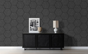 HEXAGON Viltpaneel | Donker Grijs | 280x60