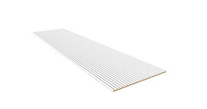 Akoestische Wand Panelen Lattenwand Met Vilt Wit - 270 Cm × 60 Cm