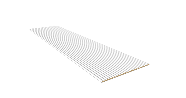Akoestische Wand Panelen Lattenwand Met Vilt Wit - 270 Cm × 60 Cm