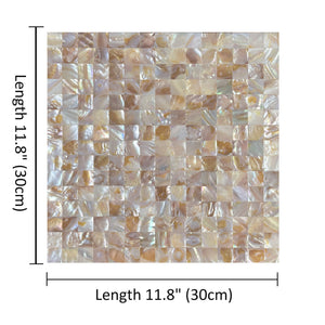 Zelfklevende tegel | Beige pearl blokjes | 305x305x3.3mm