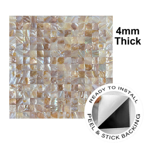 Zelfklevende tegel | Beige pearl blokjes | 305x305x3.3mm